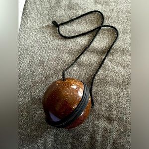 Handmade 🥥 coconut sling purse || coconut size w black strap